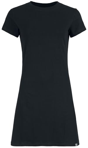 RED by EMP Damen schwarzes Basic T-Shirtkleid - angenehmer, weicher Baumwollstoff M von RED by EMP