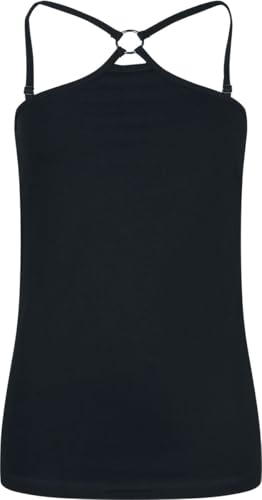 RED by EMP Damen schwarzes Top mit ringdetaillierten Trägern M von RED by EMP