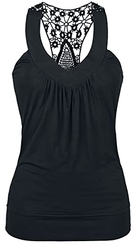 RED by EMP Damen schwarzes Top mit Spitze XS von RED by EMP