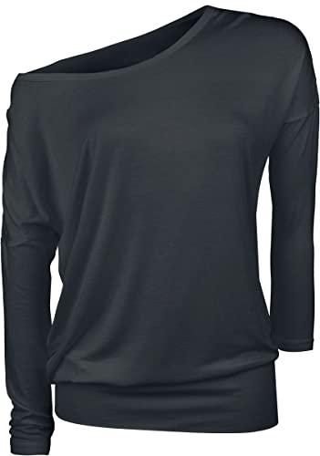 RED by EMP Damen schwarzes lockeres Langarmshirt XS von RED by EMP