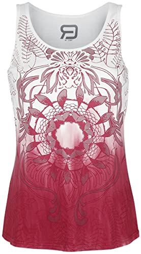 RED by EMP Damen weiß-rotes Top mit Manadala-Print XXL von RED by EMP