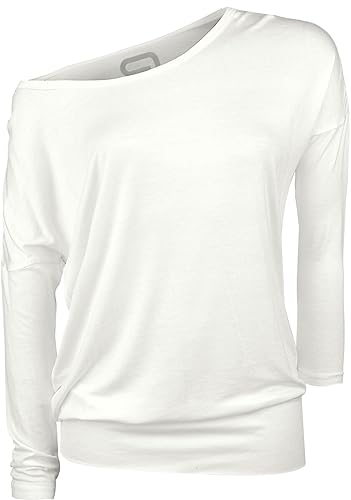 RED by EMP Damen weißes Langarmshirt mit lässigem und weitem Schnitt XXL von RED by EMP