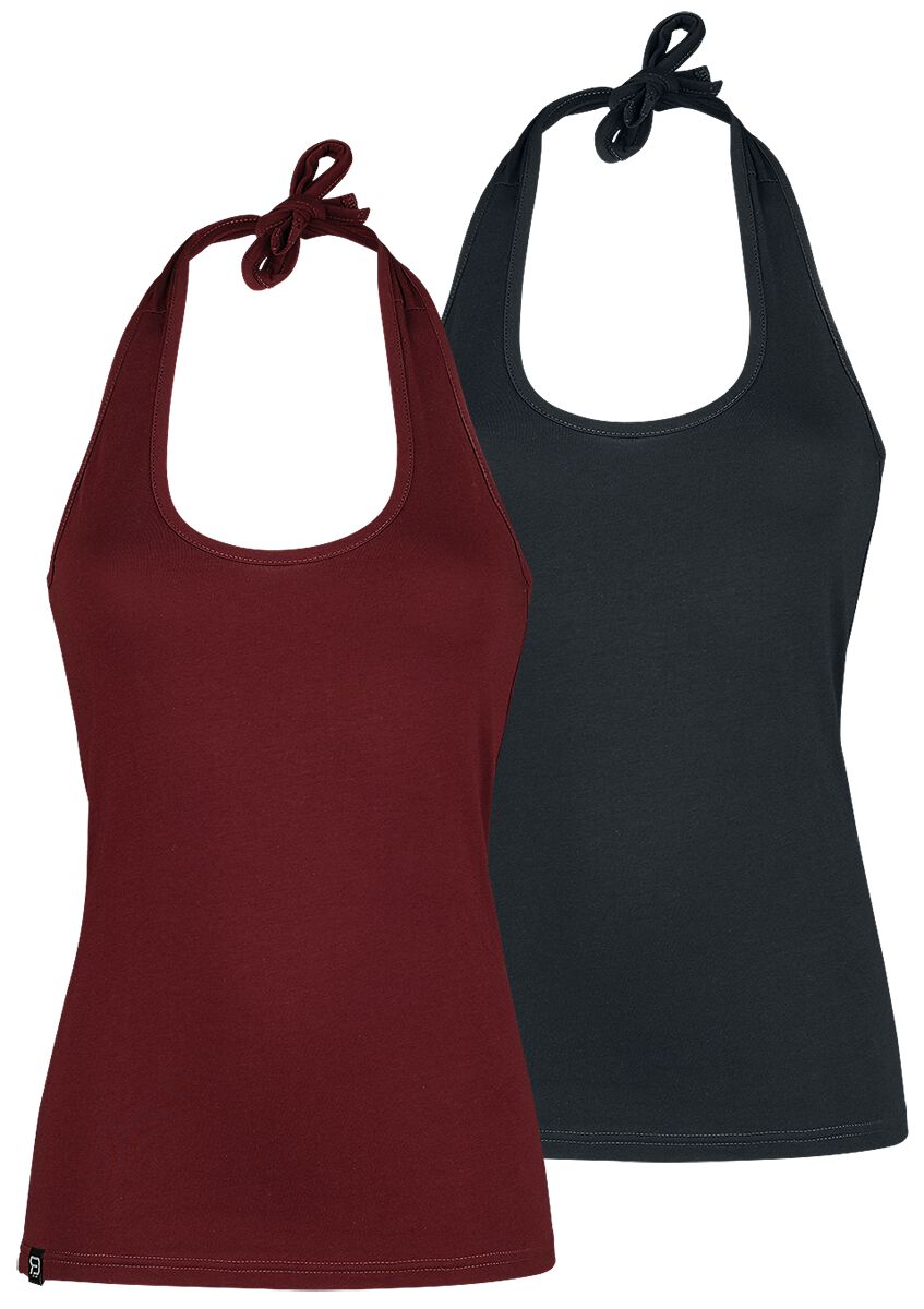 RED by EMP Doppelpack Neckholder Tops Neckholder schwarz bordeaux in 3XL von RED by EMP