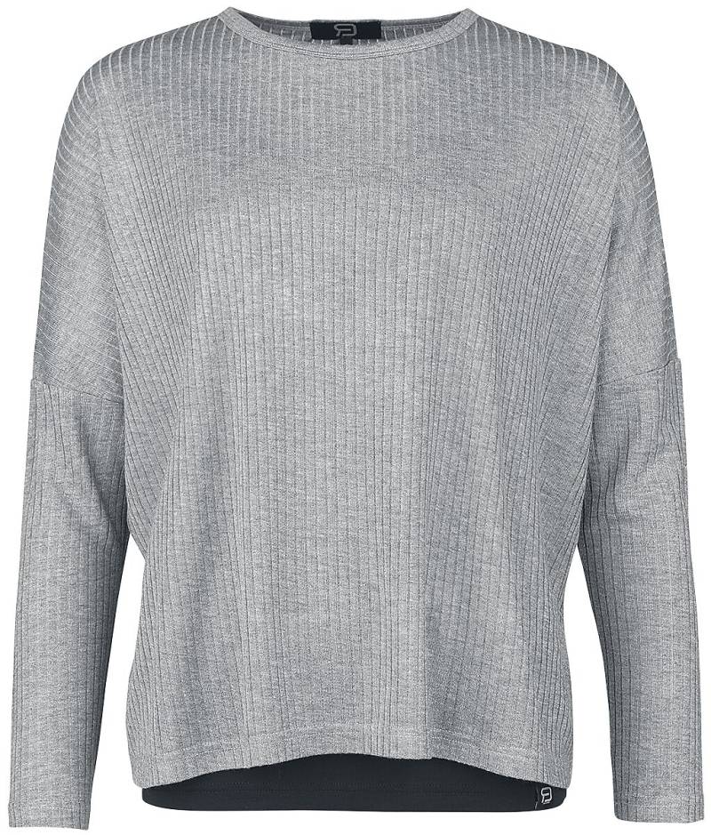 RED by EMP Double Layer Longsleeve Langarmshirt grau in M von RED by EMP