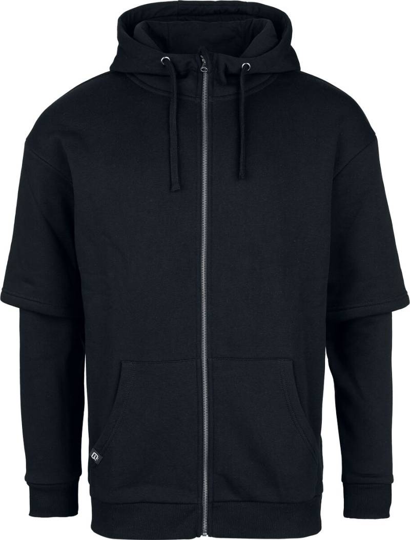 RED by EMP Double Layer Look Zipped Hoodie Kapuzenjacke schwarz in S von RED by EMP