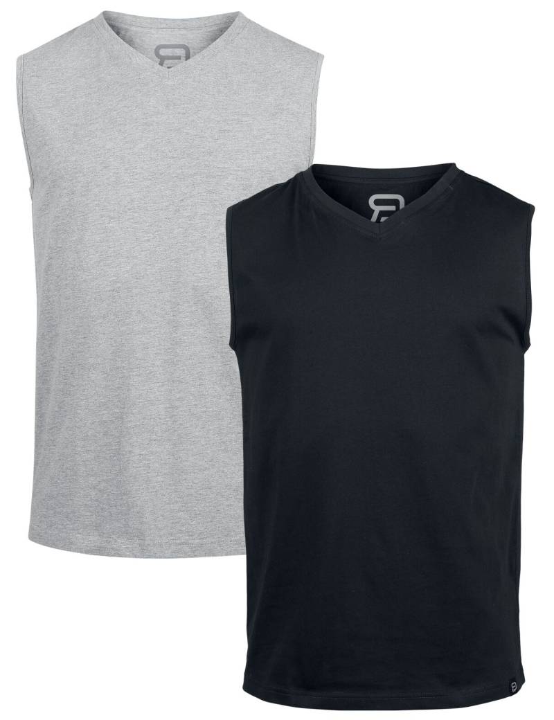 RED by EMP Double Pack Tank-Tops Tank-Top schwarz grau in M von RED by EMP