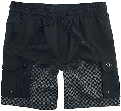 RED by EMP Herren Schwarze Badeshorts mit Schachbrettmuster M von RED by EMP