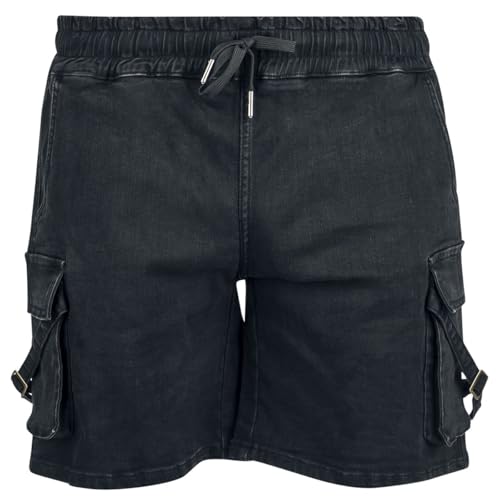RED by EMP Herren Schwarze Denim-Shorts aus angenehm weichem Material mit vielen Taschen XL von RED by EMP
