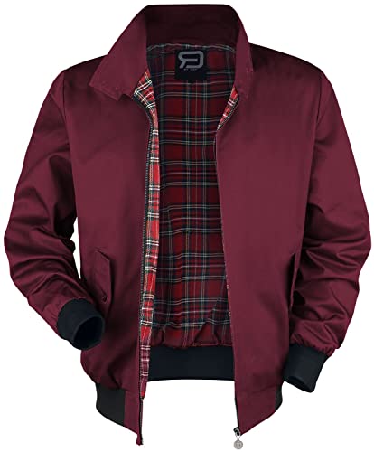 RED by EMP Herren bordeaux rote Bomberjacke mit Stehkragen S von RED by EMP