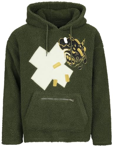 RED by EMP Herren dunkelgrüner Pullover aus Teddy-Fell M von RED by EMP