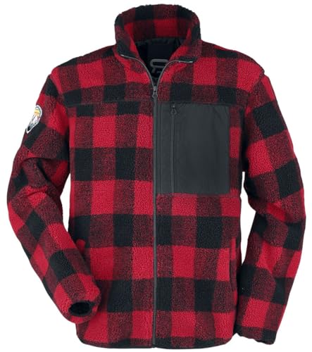 RED by EMP Herren schwarz-rote Flanell-Jacke L von RED by EMP