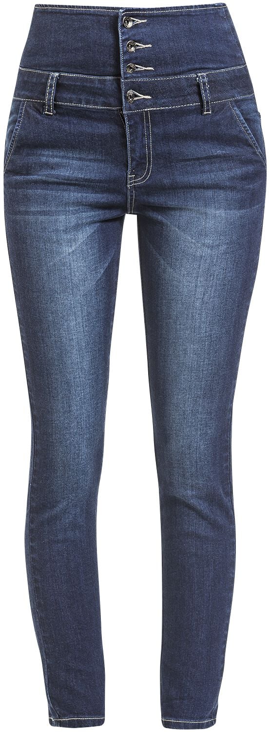 RED by EMP High Waist Denim Jeans Jeans dunkelblau in W27L32 von RED by EMP