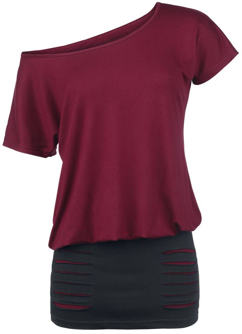 RED by EMP Hold Loosely Kurzes Kleid bordeaux schwarz in XL von RED by EMP