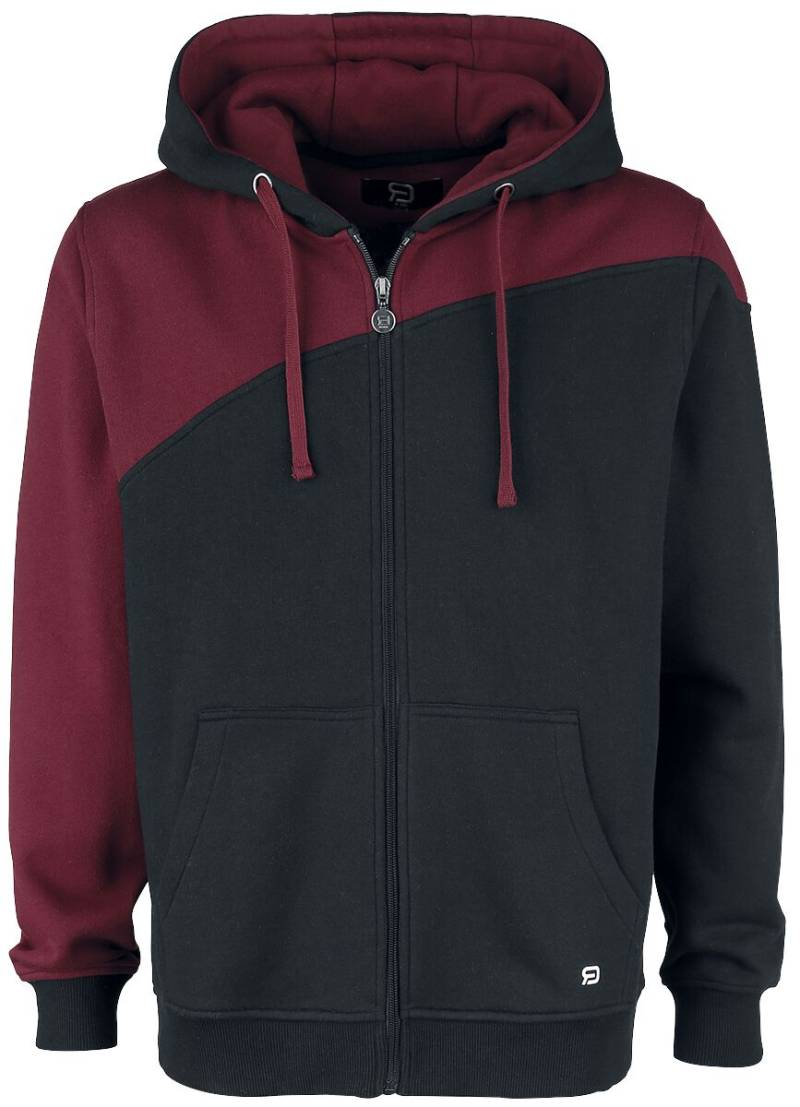 RED by EMP Hoody Jacket rot- schwarz Kapuzenjacke bordeaux schwarz in 5XL von RED by EMP