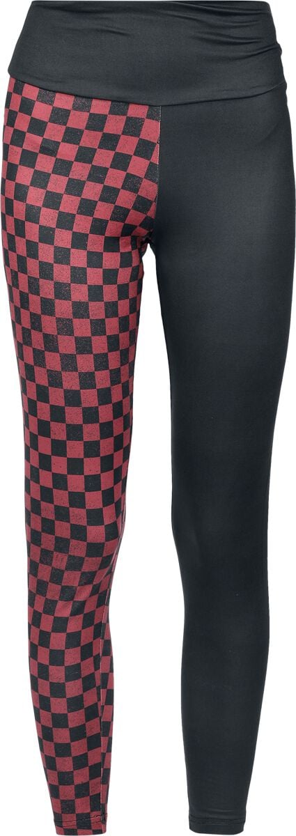 RED by EMP Leggings mit Schachbrettmuster Leggings schwarz in S von RED by EMP