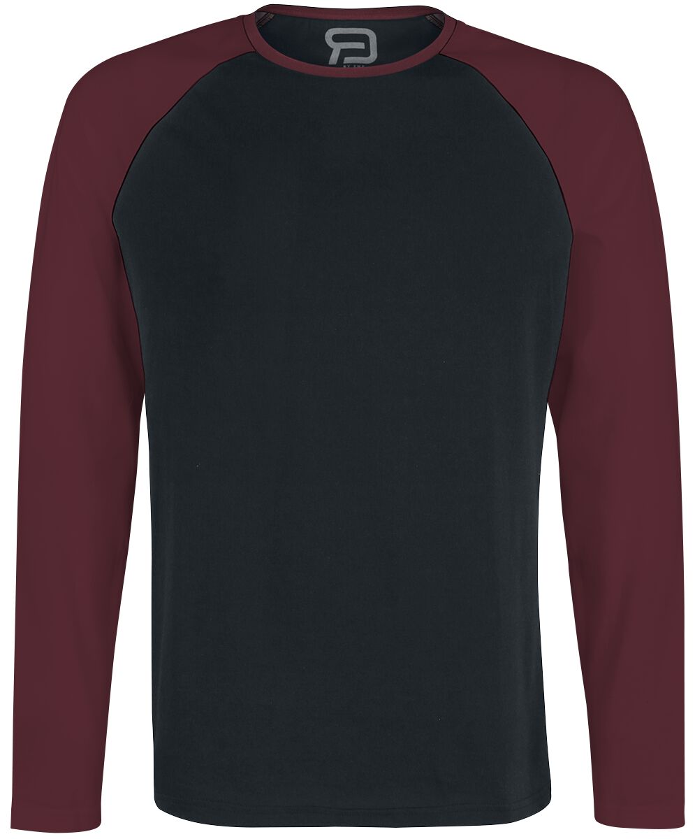 RED by EMP Long Raglan Road Langarmshirt schwarz bordeaux in 3XL von RED by EMP