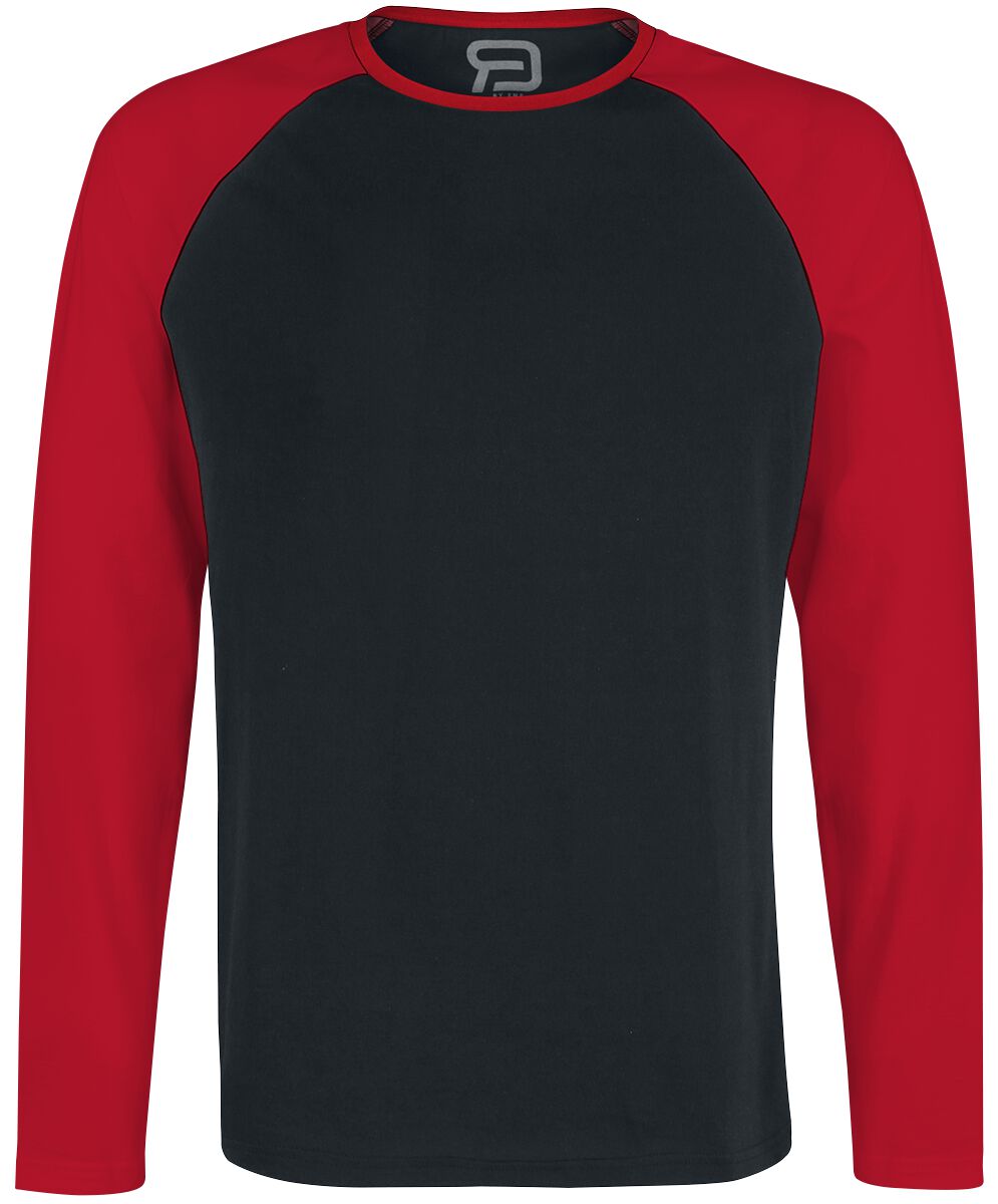 RED by EMP Long Raglan Road Langarmshirt schwarz rot in XXL von RED by EMP