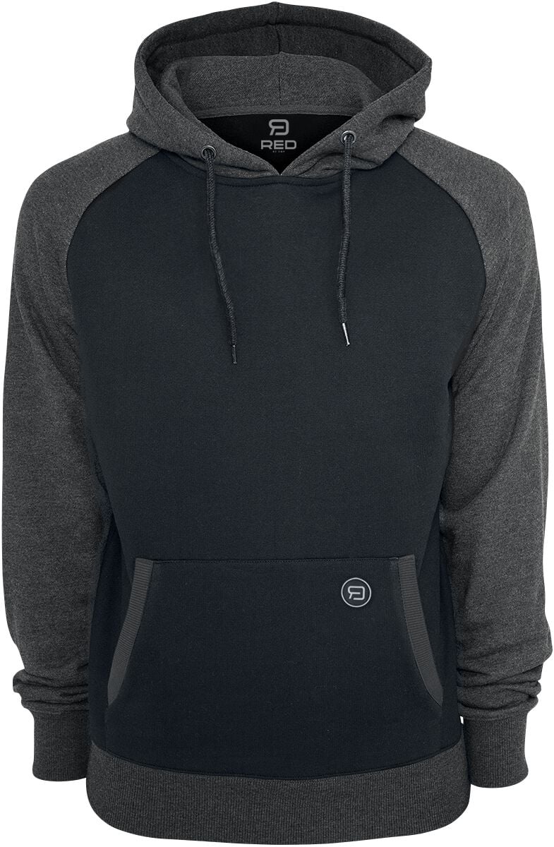 RED by EMP Raglan Contrast Hoodie Kapuzenpullover schwarz charcoal in L von RED by EMP