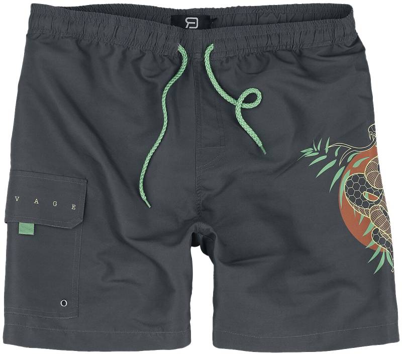RED by EMP Savage Swim Shorts Badeshort dunkelgrau in M von RED by EMP