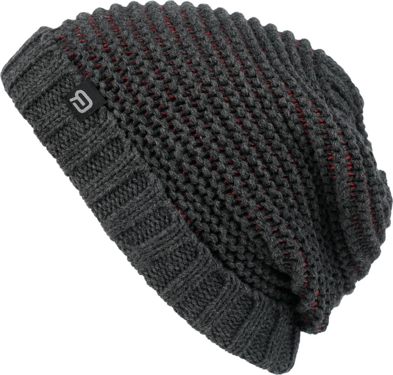 RED by EMP Snow and Cold Mütze grau rot von RED by EMP