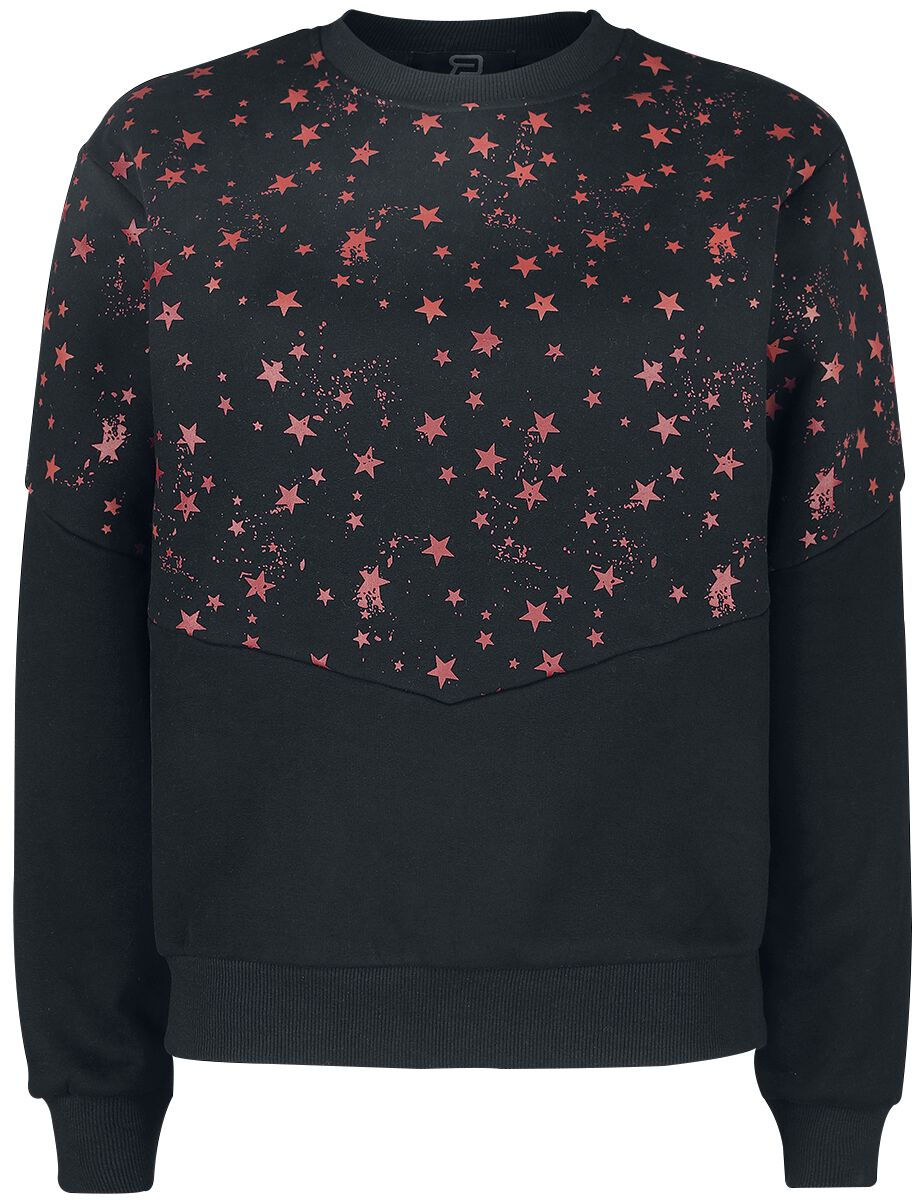 RED by EMP Sweatshirt mit Sternen Sweatshirt schwarz in L von RED by EMP