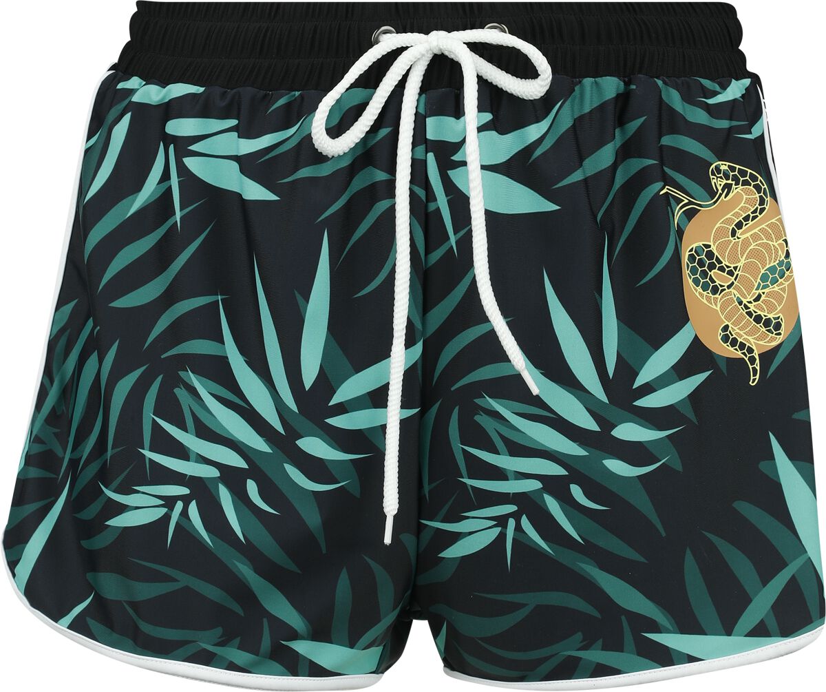 RED by EMP Swim Shorts With Palm Trees Bikini-Unterteil schwarz grün in XXL von RED by EMP