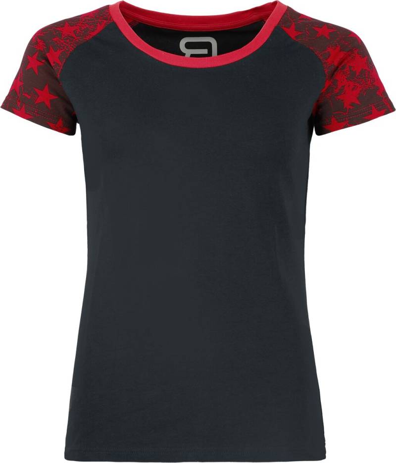 RED by EMP T-Shirt mit Raglanärmeln und Stars Print T-Shirt schwarz rot in M von RED by EMP