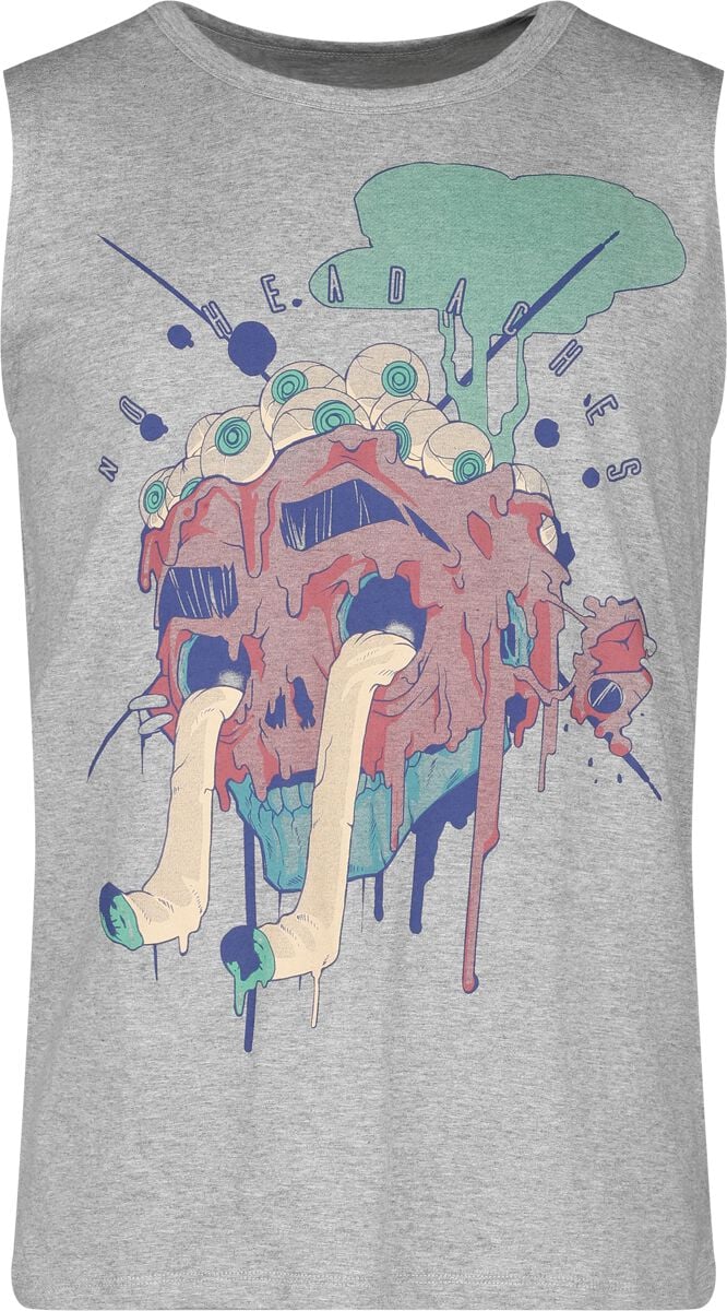 RED by EMP Tank Top With Large Frontprint Tank-Top hellgrau in XXL von RED by EMP