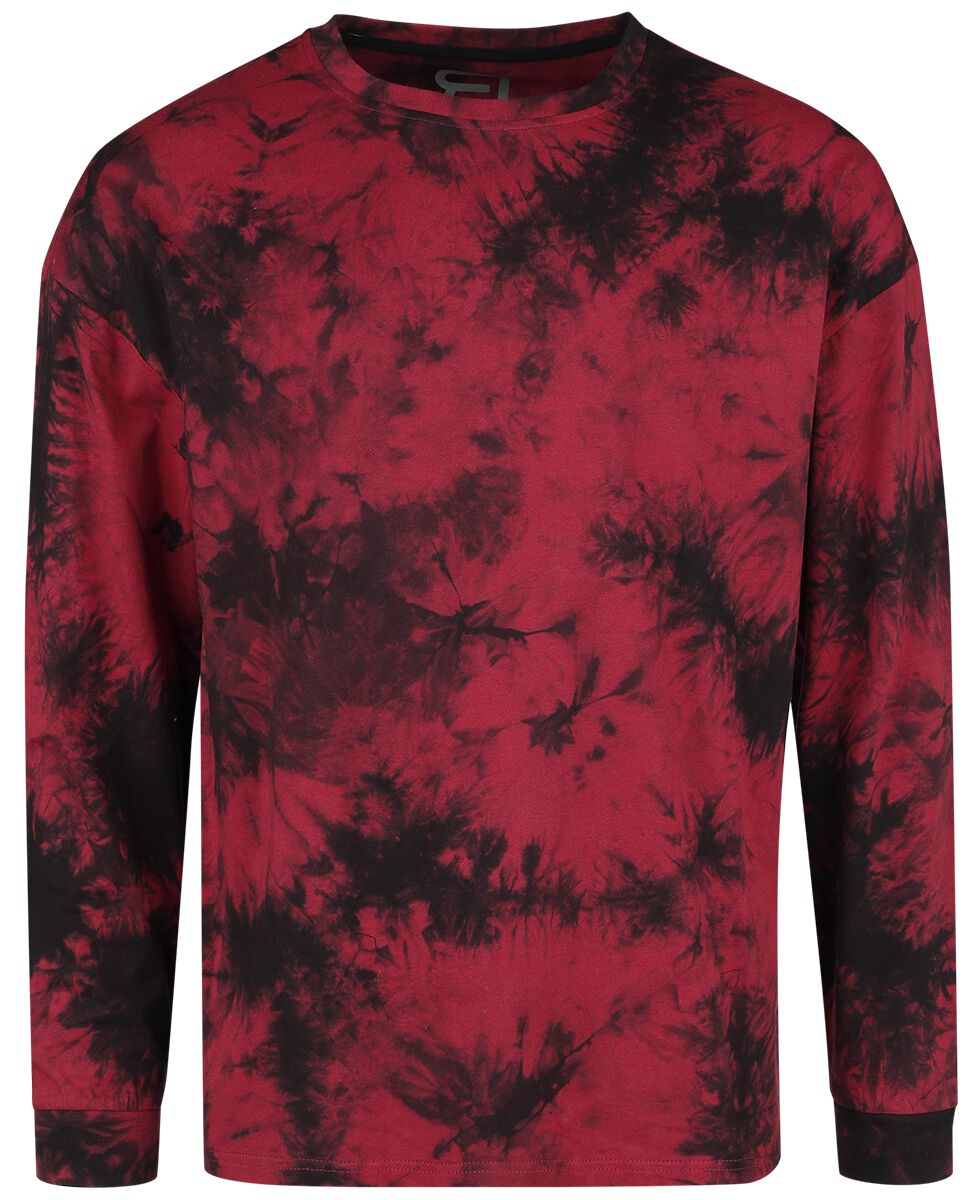 RED by EMP Tie Dye Longsleeve Langarmshirt schwarz dunkelrot in XXL von RED by EMP