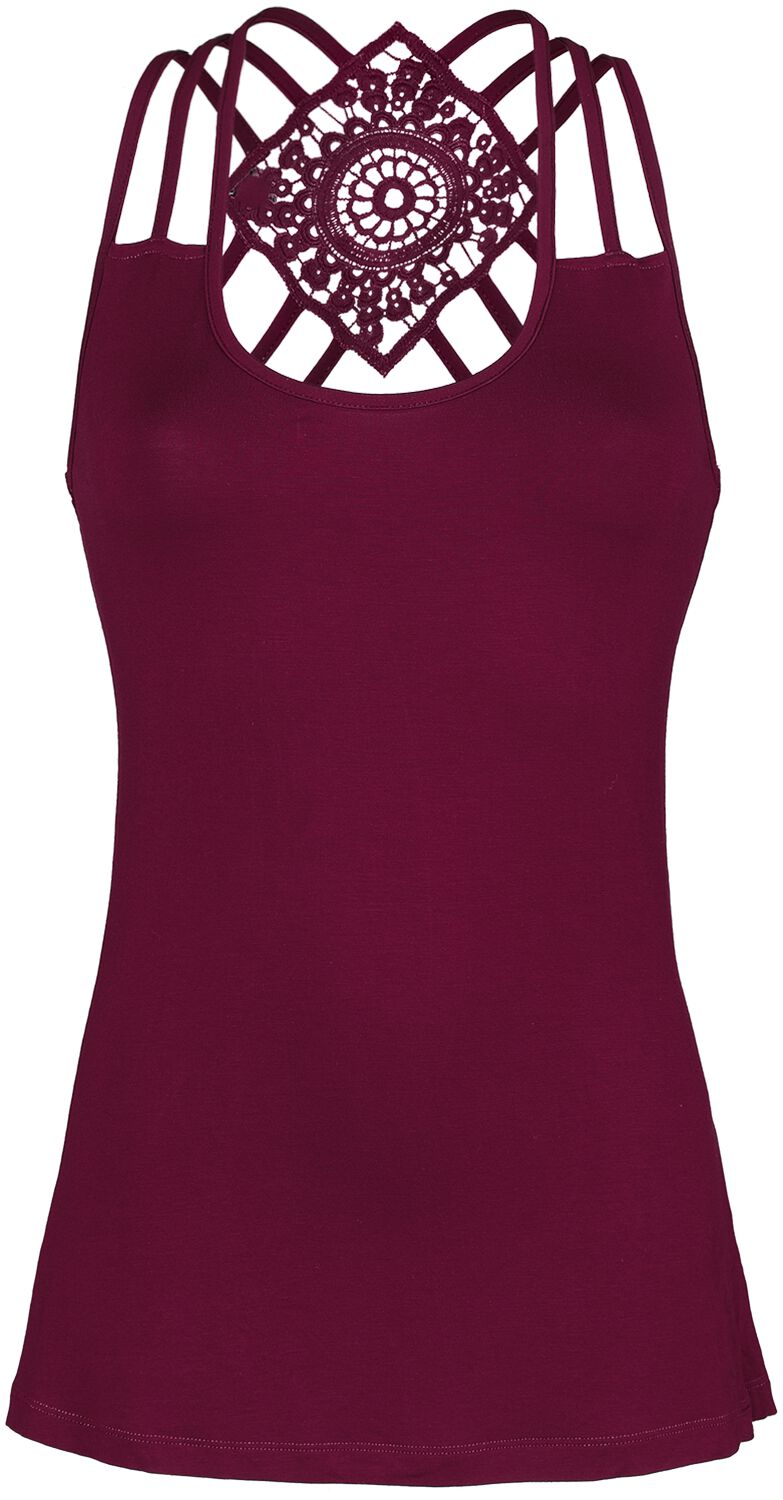 RED by EMP Top With Lace Details On The Back Top bordeaux in S von RED by EMP