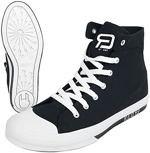 RED by EMP Unisex Schwarze Sneaker mit weißen Details EU42 von RED by EMP