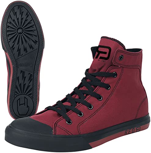 RED by EMP Unisex rot-Schwarze High-Sneaker vegan EU42 von RED by EMP