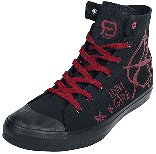 RED by EMP Unisex schwarz-rote Sneaker mit Print EU40 von RED by EMP