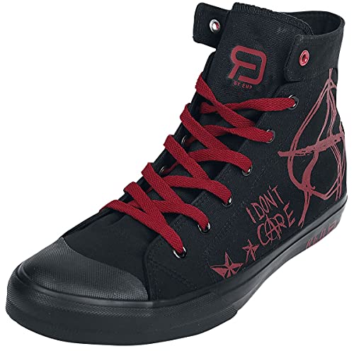 RED by EMP Unisex schwarz-rote Sneaker mit Print EU41 von RED by EMP