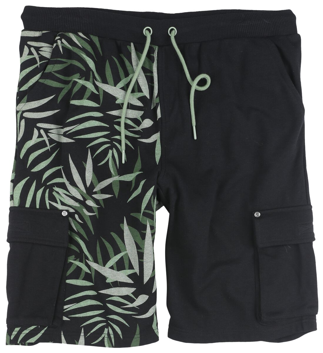 Short für Männer  schwarz "Sweatshorts with Tropical Print" von RED by EMP von RED by EMP