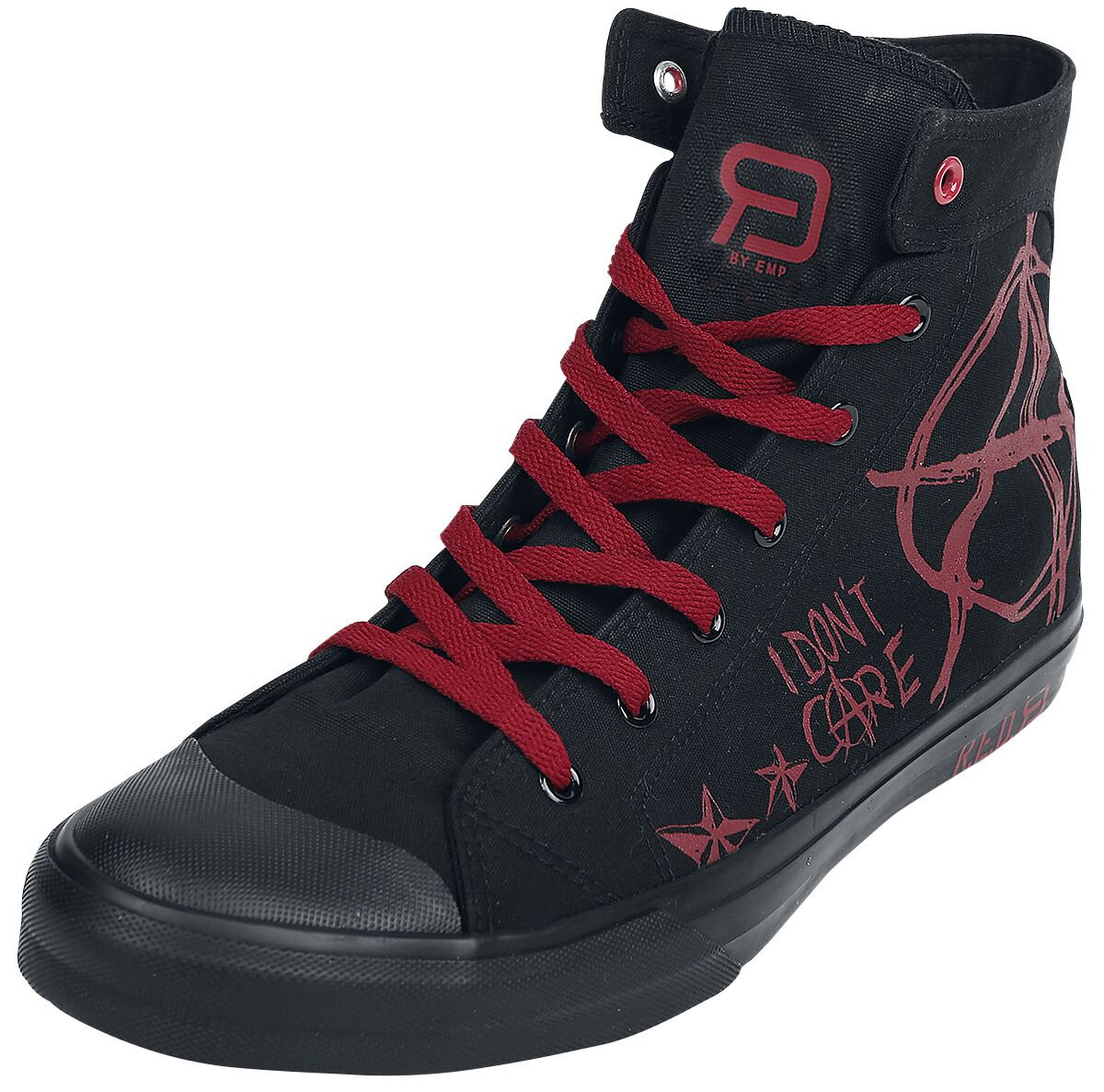 Sneaker high   schwarz "Walk The Line" von RED by EMP von RED by EMP