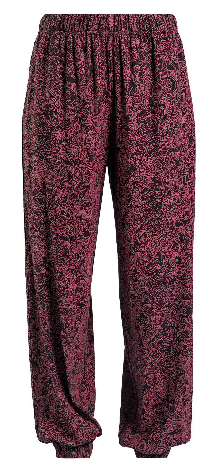 Stoffhose für Damen  schwarz "Pants With Alloverprint" von RED by EMP von RED by EMP
