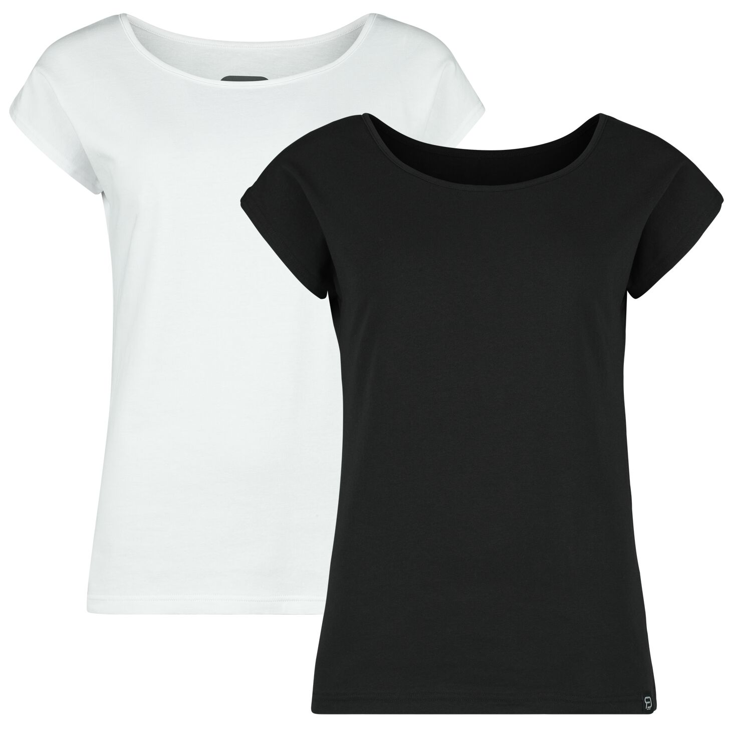 T-Shirt für Damen  schwarz/weiß "Double Pack T-Shirts" von RED by EMP von RED by EMP