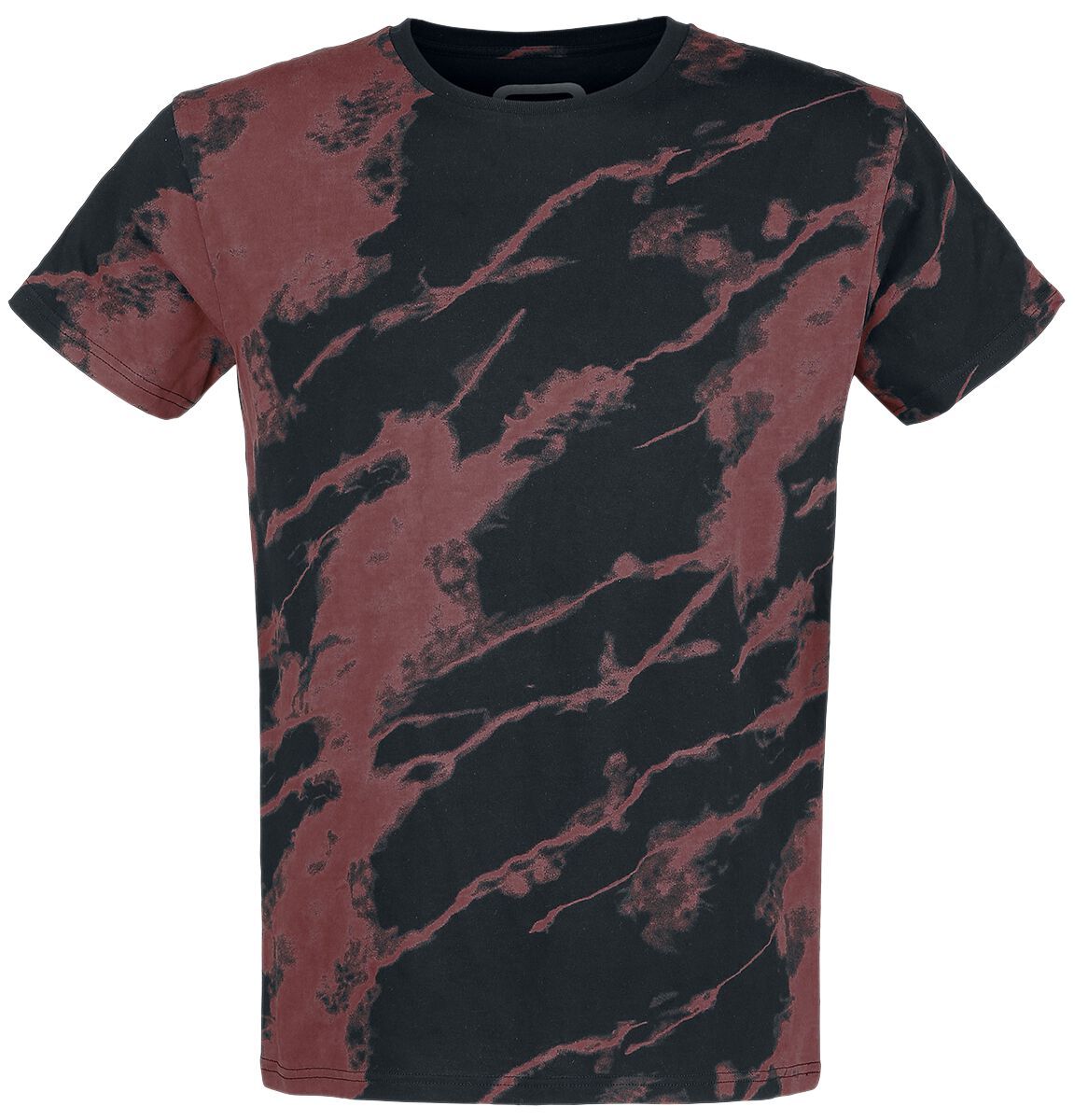 T-Shirt für Männer  schwarz/bordeaux "Batik T-Shirt" von RED by EMP von RED by EMP