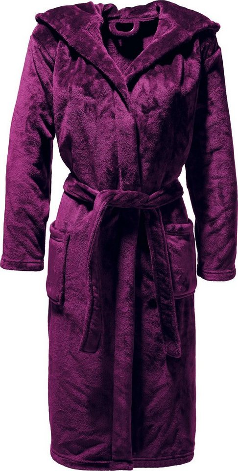 REDBEST Bademantel Unisex-Bademantel "Perris" mit Kapuze, Langform, Fleece, mit Kapuze, default, Fleece Uni von REDBEST