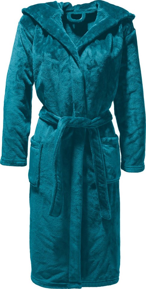 REDBEST Bademantel Unisex-Bademantel "Perris" mit Kapuze, Langform, Fleece, mit Kapuze, default, Fleece Uni von REDBEST