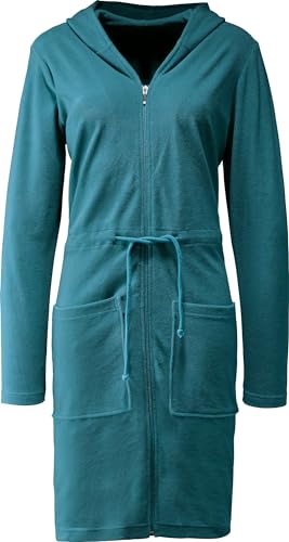 REDBEST Damen-Bademantel Leichtfrottier petrol Größe 48/50 von REDBEST