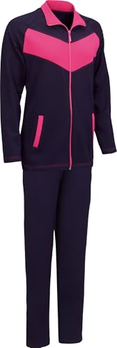 REDBEST Sweat Damen-Freizeitanzug pink Größe 36/38 - mit Reißverschluss, Gummibund, Bindeband - formtreu, angenehmes Tragegefühl von REDBEST