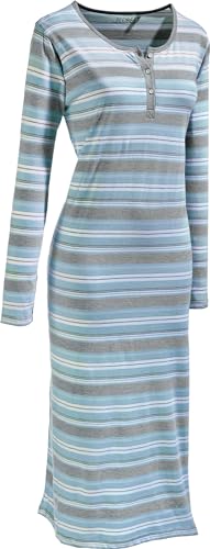 REDBEST Damen-Nachthemd Single-Jersey eisblau Größe 44/46 von REDBEST