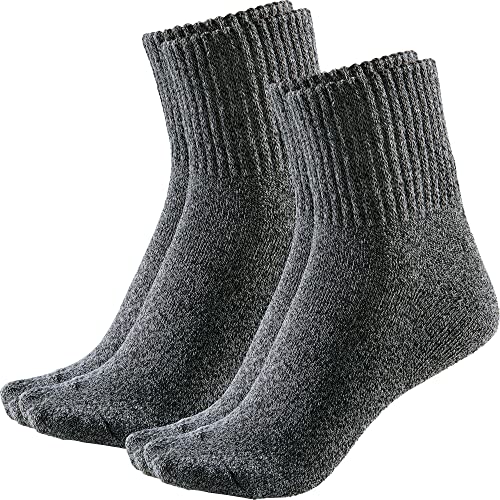 REDBEST Damen-Thermo-Socken 2 Paar grau meliert Größe 35-38 von REDBEST