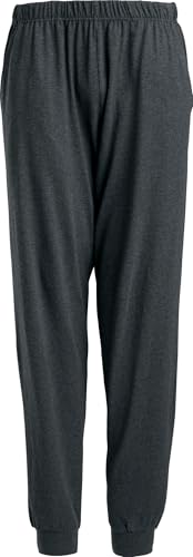 REDBEST Herren-Hose, lang mit Bündchen Single-Jersey anthrazit meliert Größe 56 von REDBEST