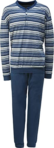 REDBEST Herren-Schlafanzug Single-Jersey dunkelblau Größe 52 von REDBEST