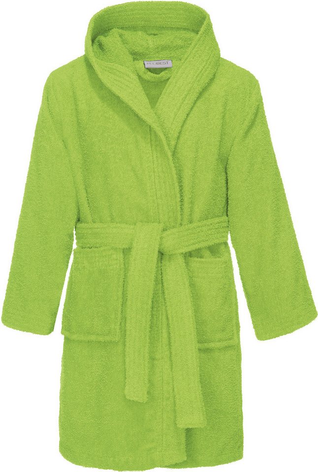 REDBEST Kinderbademantel Kinder-Bademantel "Chicago" mit Kapuze, Rückenlänge: 63 cm, Frottier, mit Kapuze, default, Walk-Frottier Uni von REDBEST