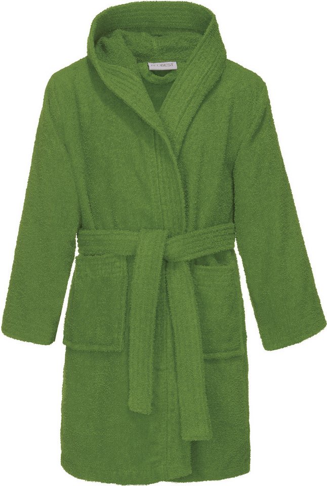 REDBEST Kinderbademantel Kinder-Bademantel "Chicago" mit Kapuze, Rückenlänge: 63 cm, Frottier, mit Kapuze, default, Walk-Frottier Uni von REDBEST