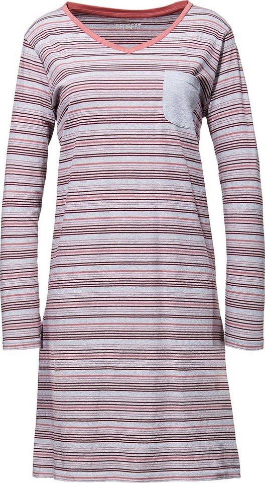 REDBEST Nachthemd Damen-Nachthemd Single-Jersey Streifen von REDBEST
